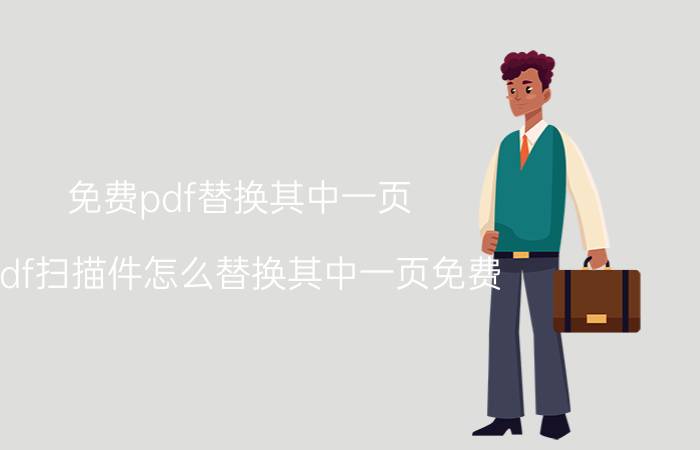 免费pdf替换其中一页 pdf扫描件怎么替换其中一页免费？